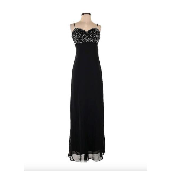 Morgan and Co Linda Bernell Prom Fairy Whimsygoth Beaded Sparkle Dress Sz 9/10